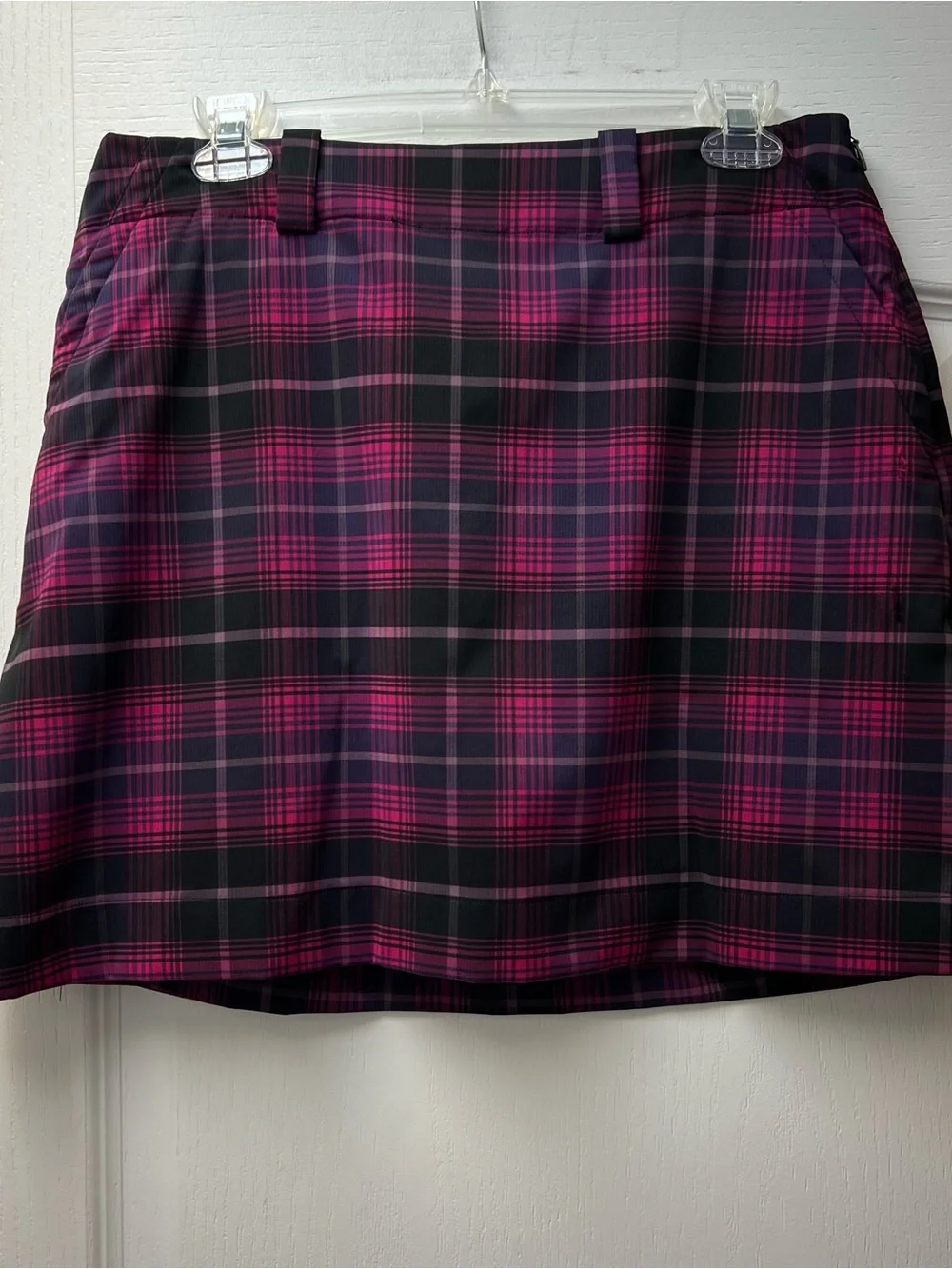 Nike Plaid Sport Beach Vacation Skort with Pockets Sz 8